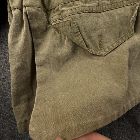 Lee Union Made Canvas Chore Barn Jacket Coat Beige Large Cargo Military Cotton - Picture 16 of 16